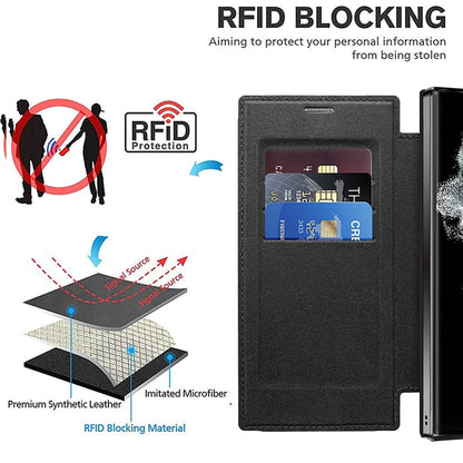 2024 New Leather Textured Flip Phone Case For Samsung